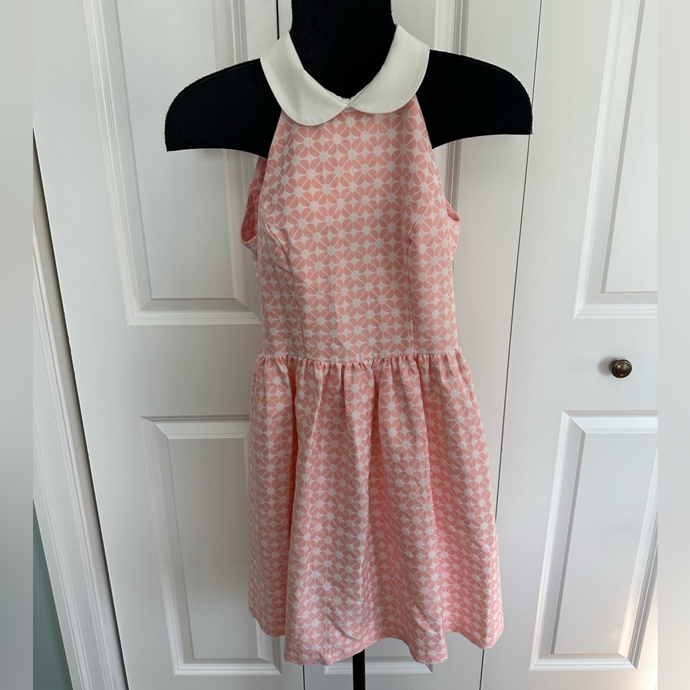 Marmalade Mod Style Pink Collared Dress Size S
